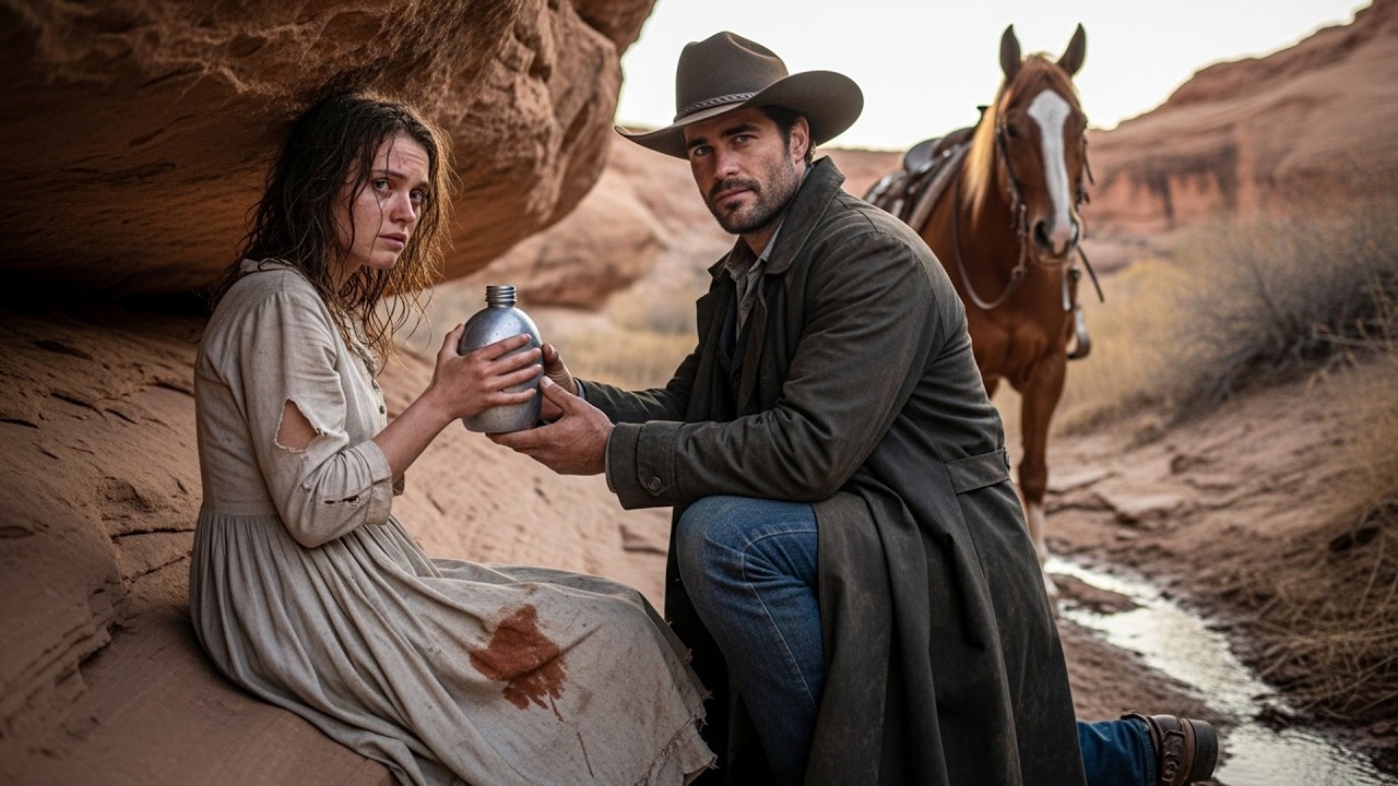 She Was Hiding In The Canyon From Men Who Hunted Her, Cowboy Found Her First And Protected Her