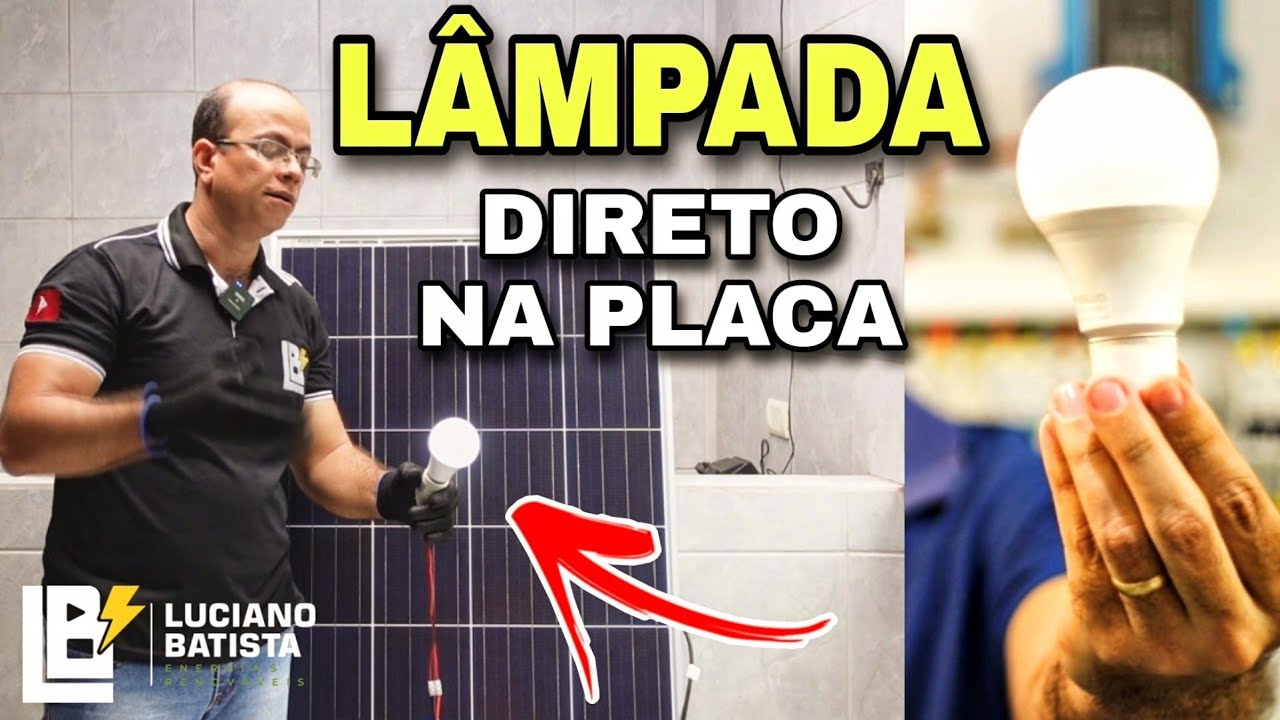 💡LÂMPADA direto na PLACA SOLAR será que funciona ?