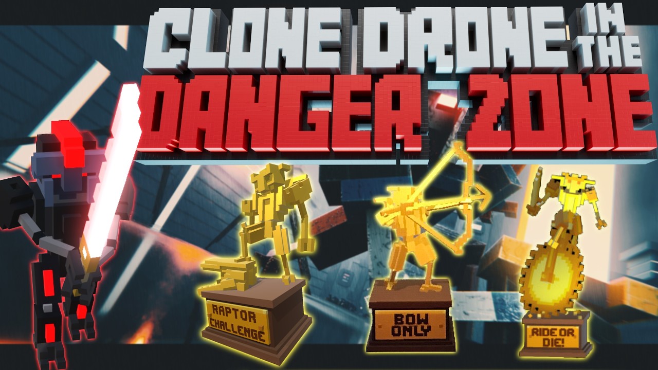 We beat some of the HARDEST Challenges in - Clone Drone in The Danger Zone