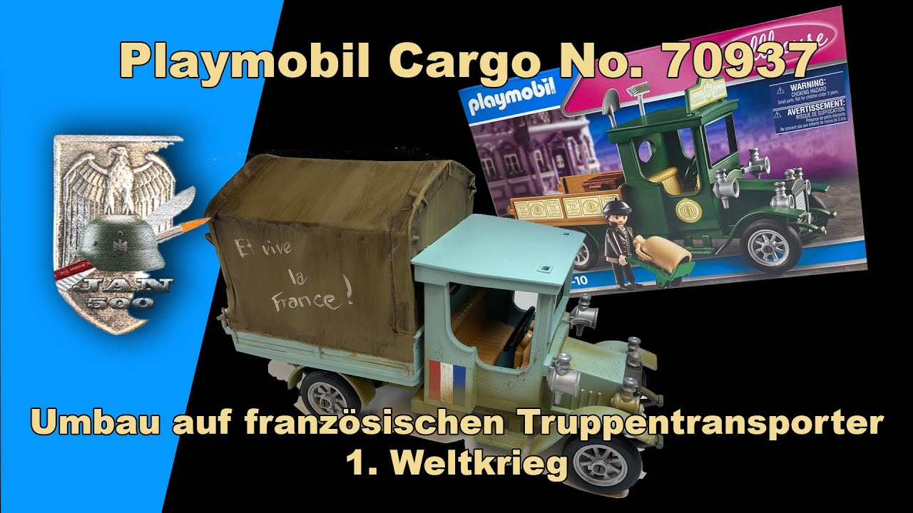 Playmobil Cargo (No. 70937) Umbau auf Truppentransporter 1914