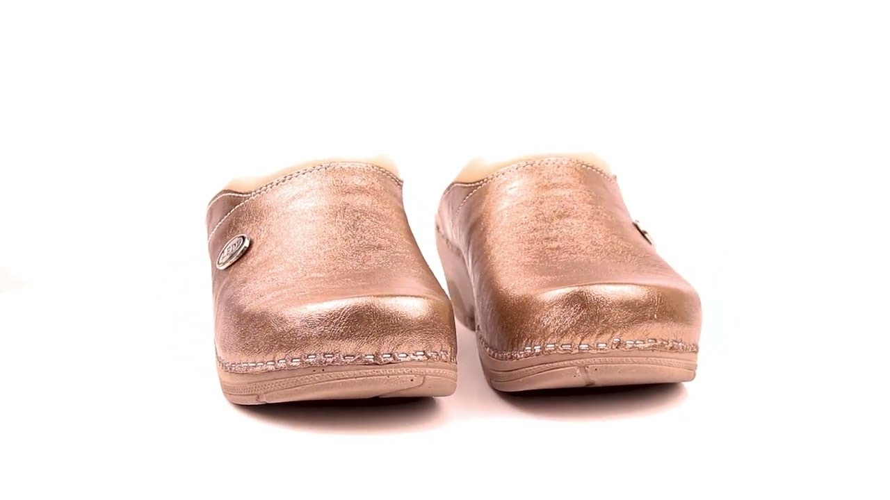 Ledi by Dina Medische klompen Glittery Gold - PU zool en lederen top