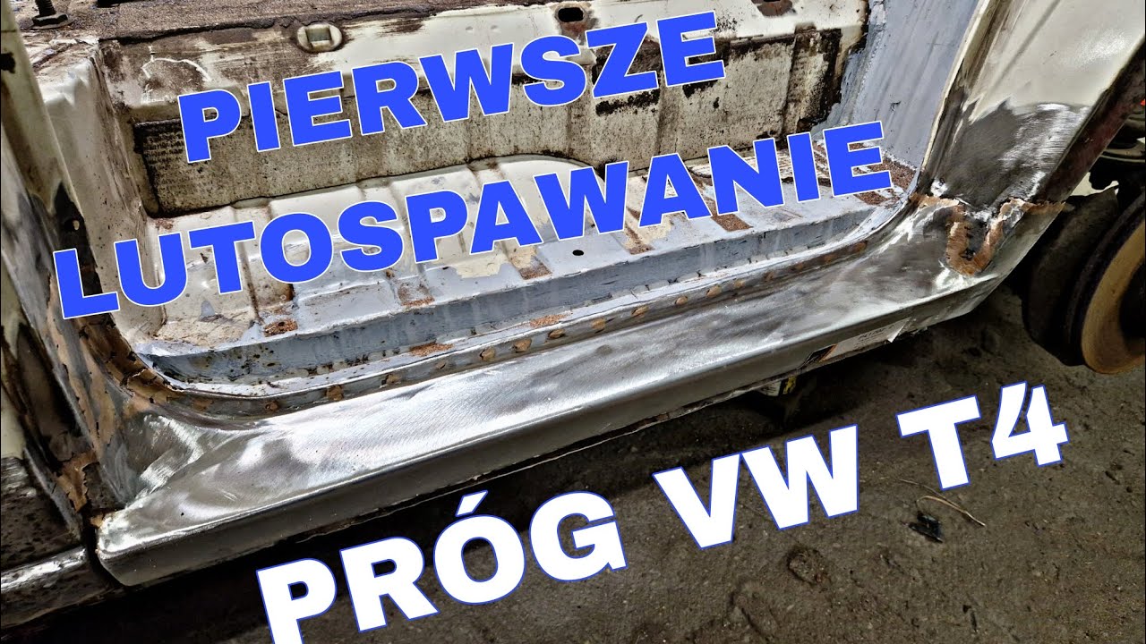 Wstawianie progu VW T4 LUTOSPAWANIE - remont blacharsko lakierniczy za 1500 zł VW transporter t4 #10