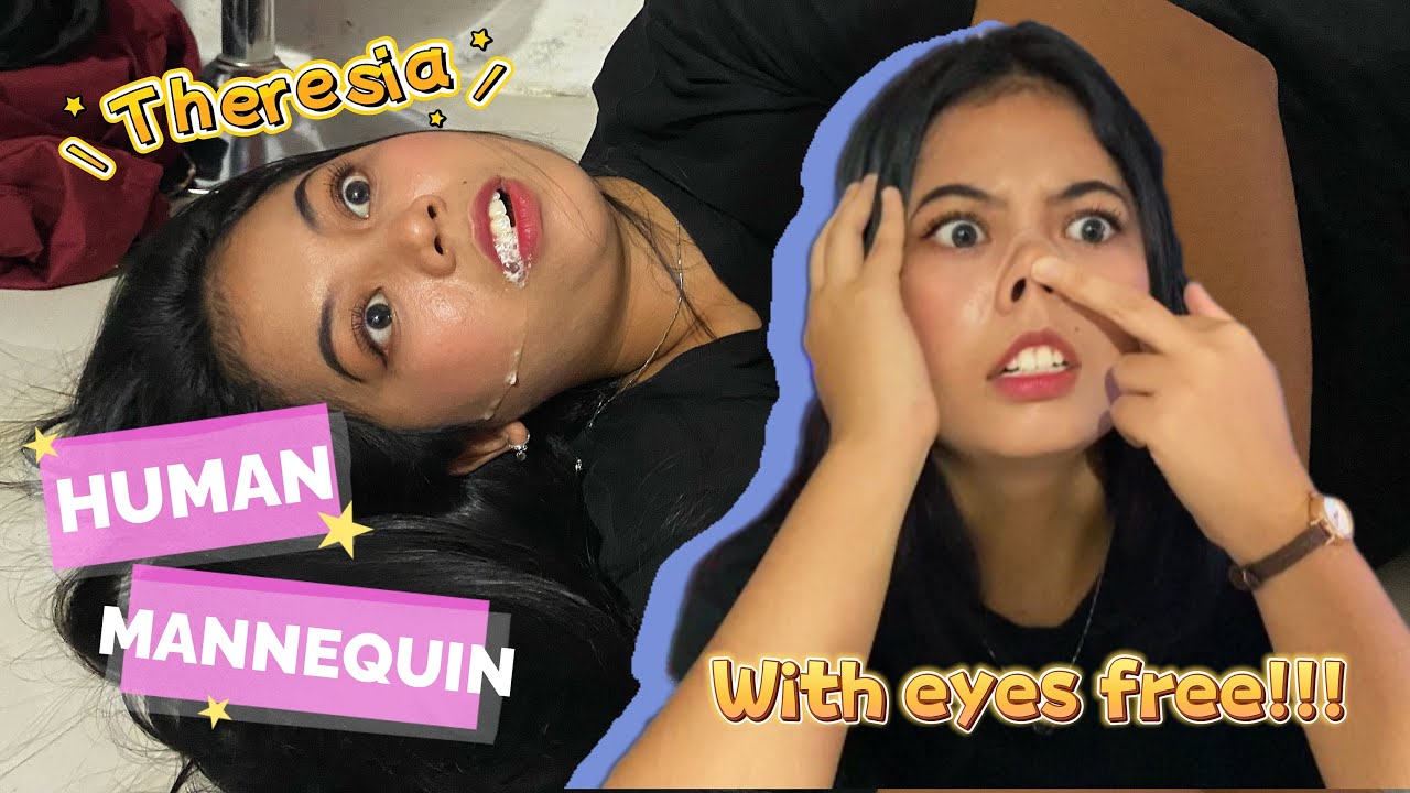 Human Mannequin Theresia (With Eyes Free) Time Stop Freeze - a Short Movie by KT Team