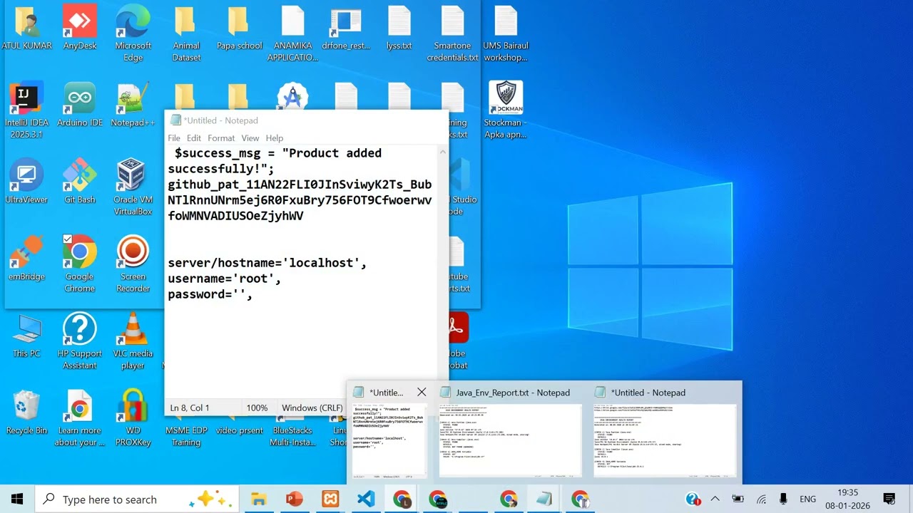 Comprehensive Java System: Creating Database and connecting to it.