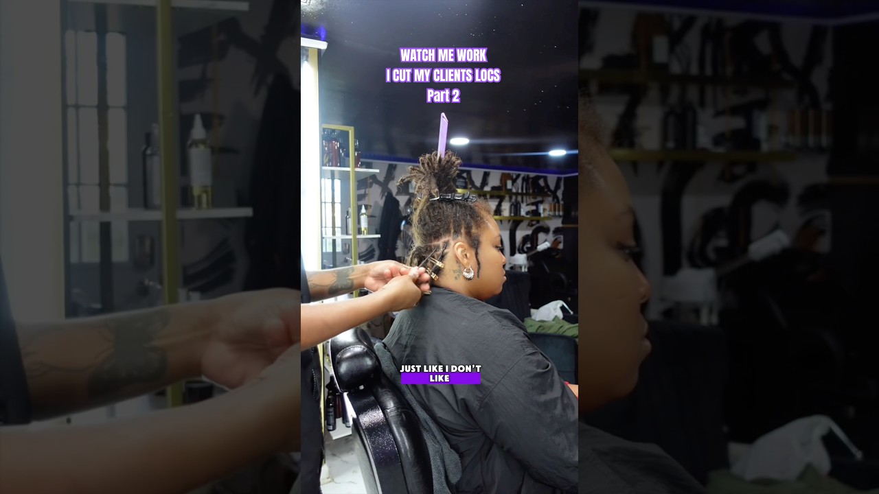 Watch Me Work | Cutting My Clients Locs Part 2 #loctician #locs #retwist #locmethod