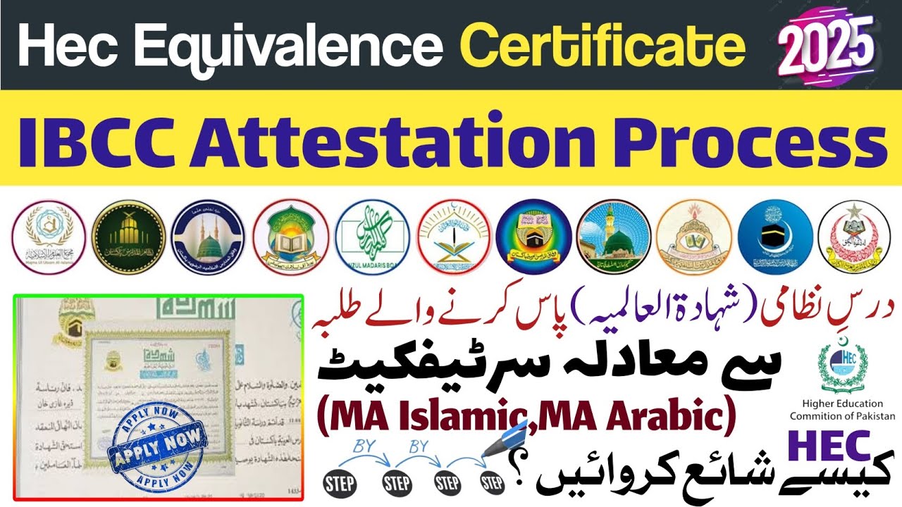 dars e nizami hec equivalence certificate | ibcc attestation process