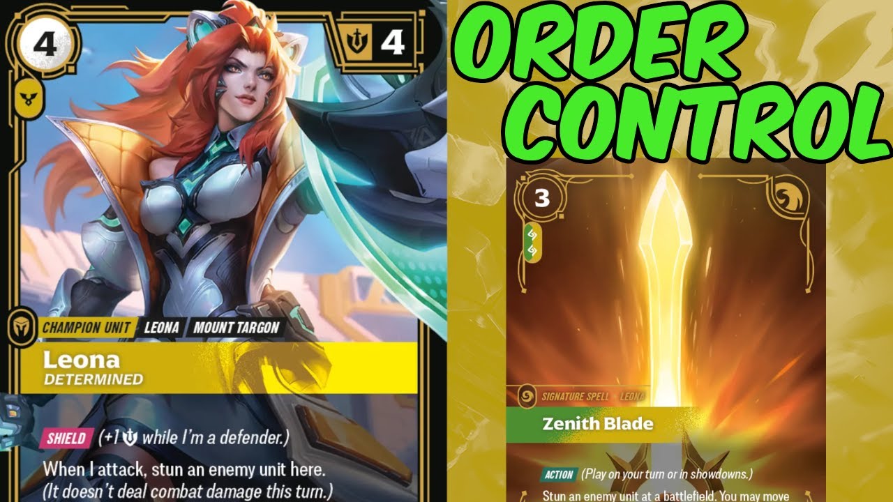 КОНТРОЛЬ ЗАКАЗА Профиль колоды Leona Stun