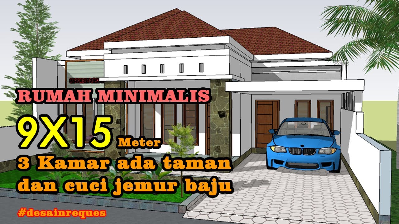 RUMAH 9x15 3 Kamar Tidur ada Tamannya