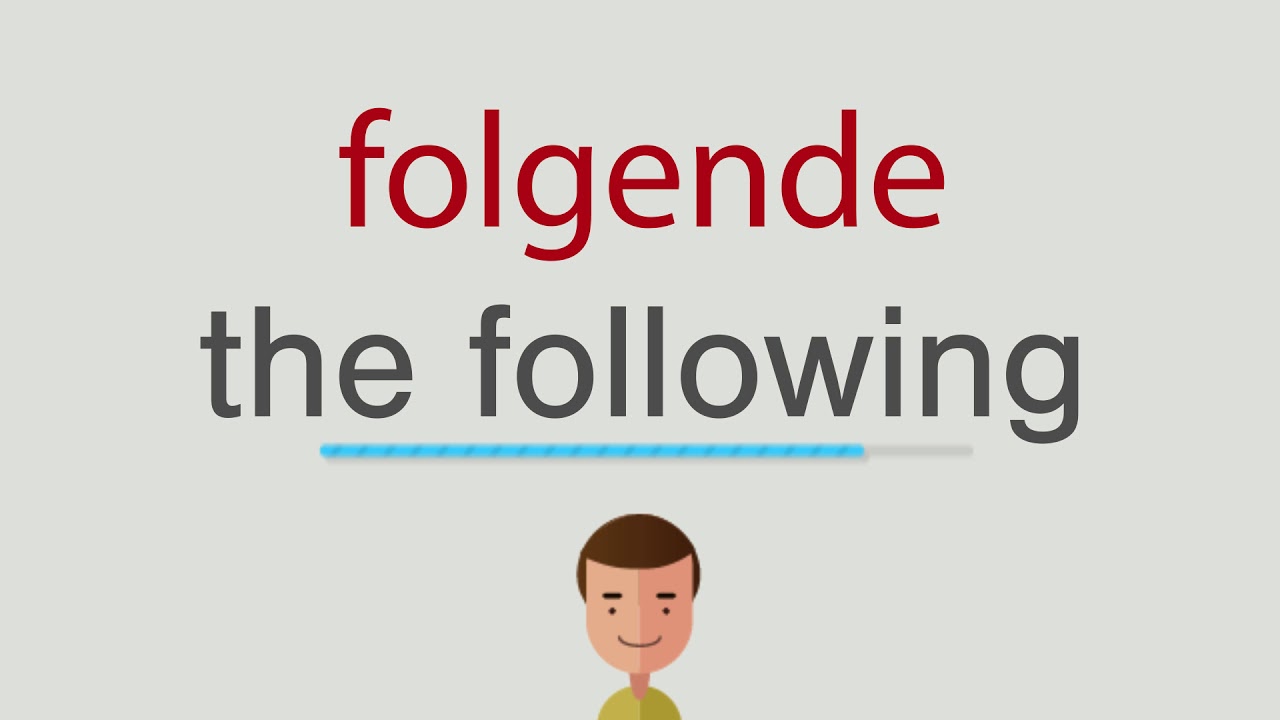 Wie hei&szlig;t folgende auf englisch