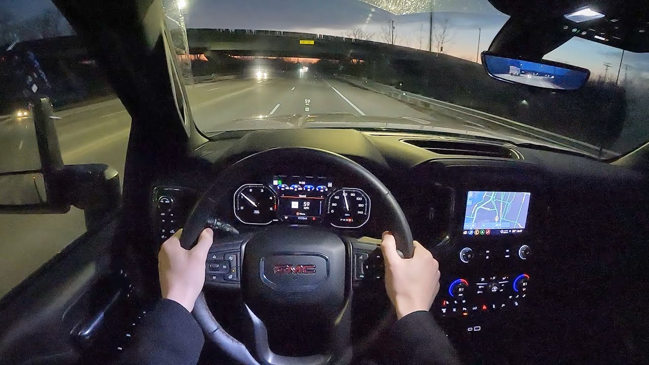 2022 GMC Sierra 2500 HD AT4 Duramax - POV Night Drive (Binaural Audio)