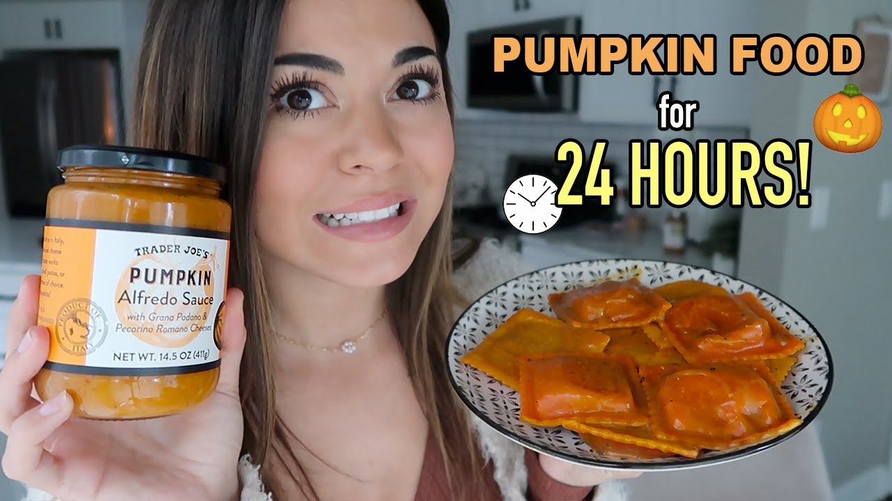 I only ate PUMPKIN flavored FOODS for 24 HOURS | Steph Pappas
