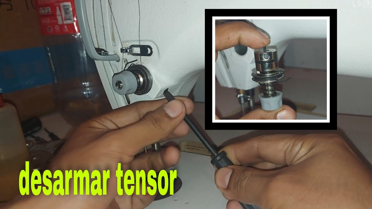 como desarmar el tensor de la maquina de coser  fácil.( mecanismo tensor)