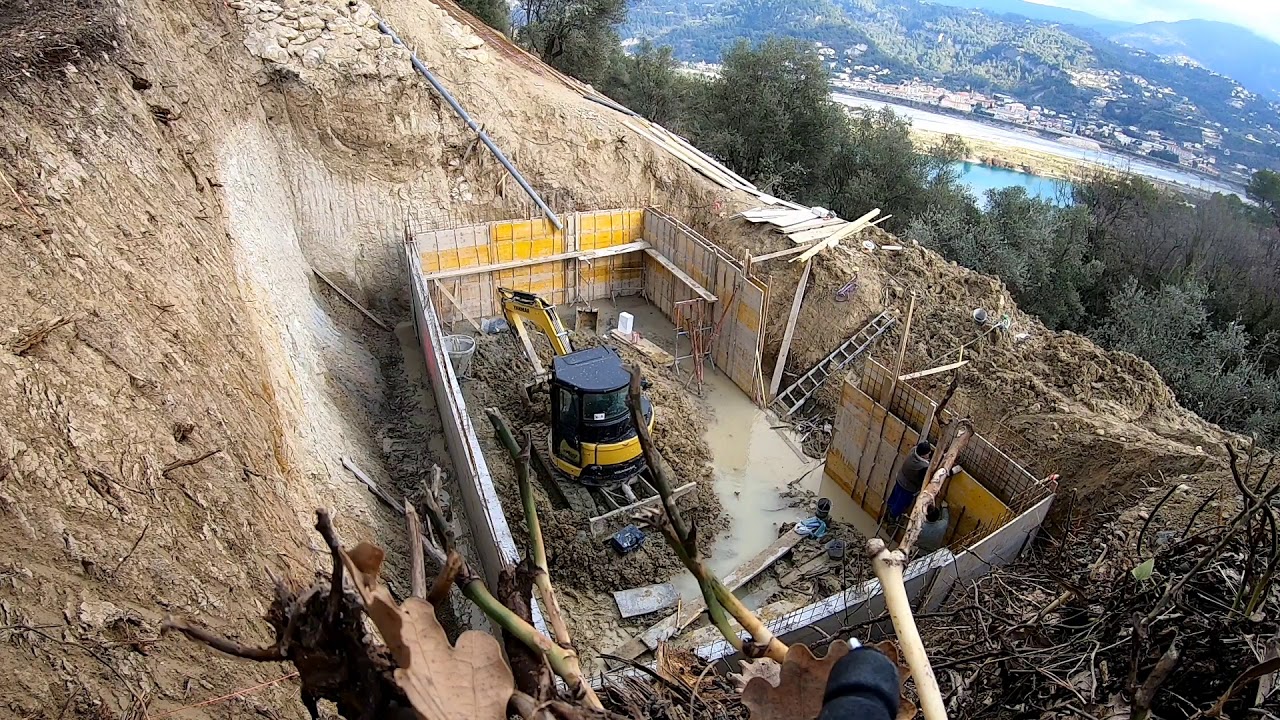ETAPE 2: Couler mur en béton armée pour sous sol