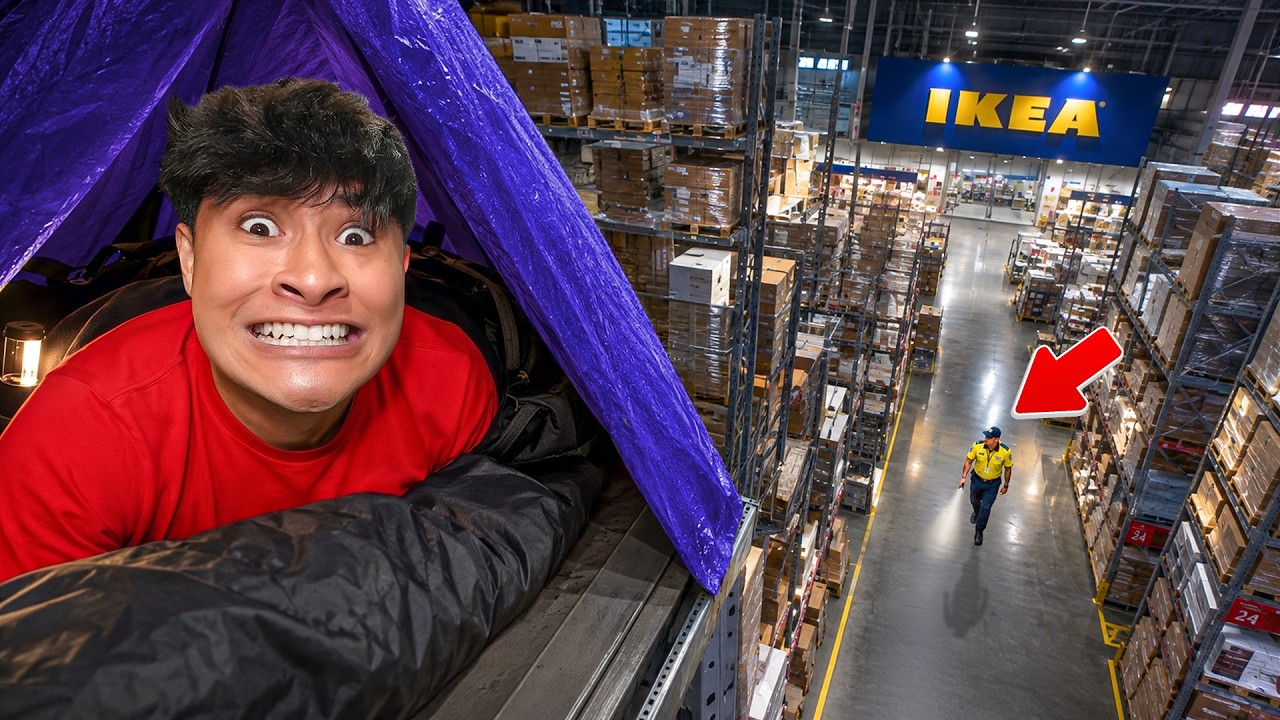 I Built a SECRET FORT Inside IKEA!