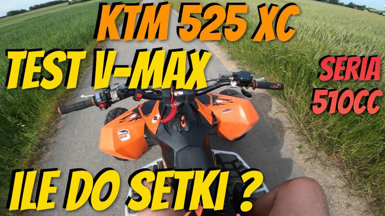 TEST - V-max / Przyspieszenie do 100km/h / Seryjne 510cc / KTM 525 xc