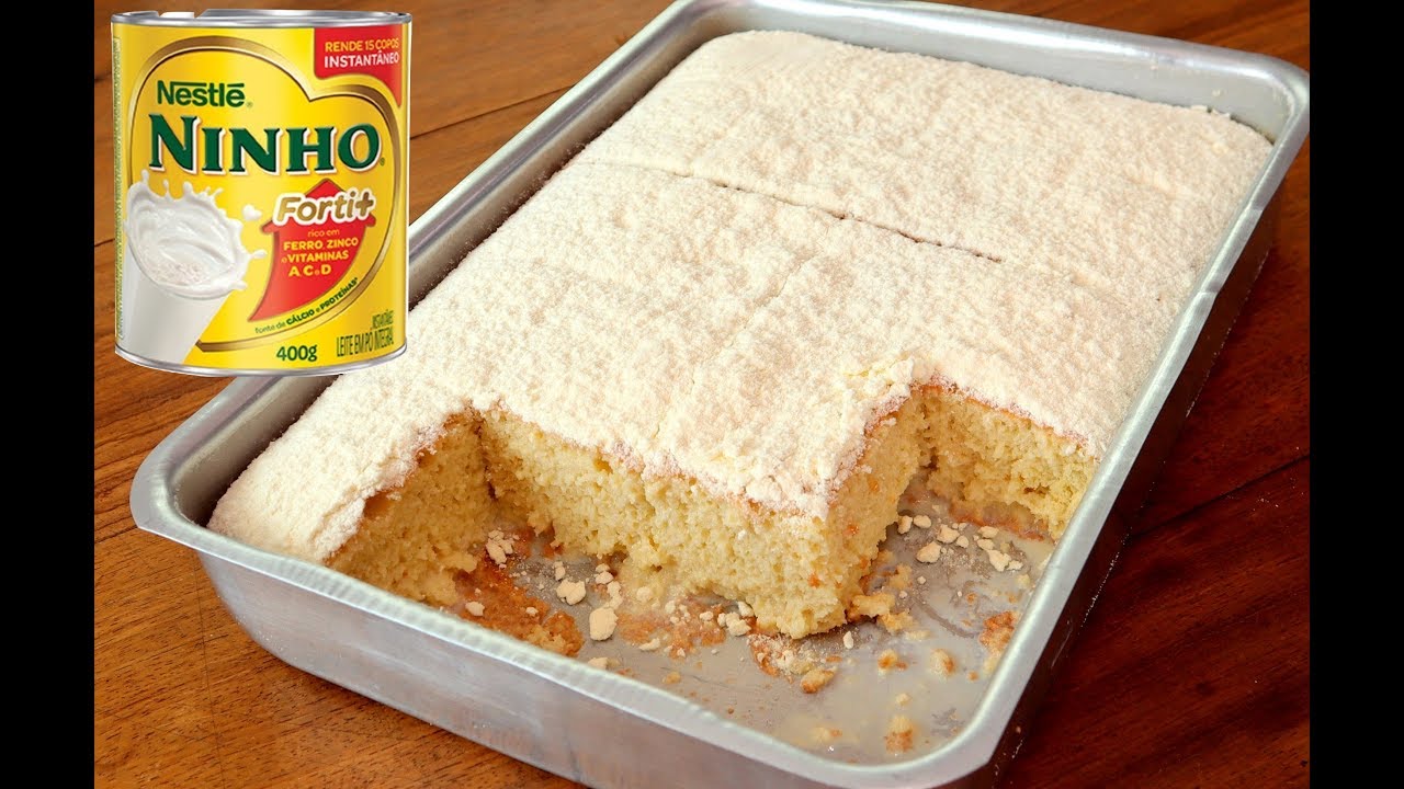 BOLO GELADO DE LEITE NINHO - SUPER MOLHADINHO