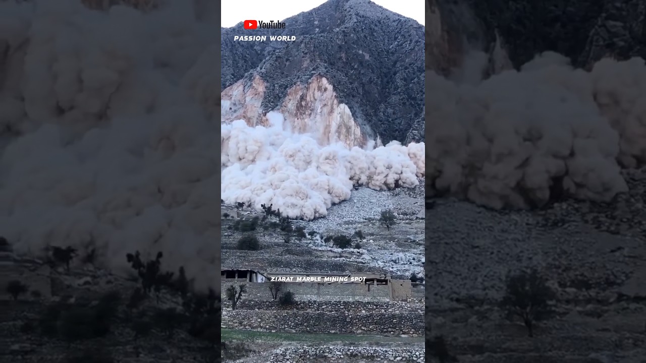 Mine Blast #mountains explosion marble  mining ziarat #balochistan #shorts