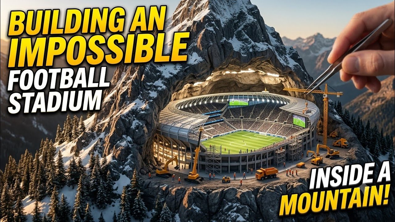 The World's Most IMPOSSIBLE Mountain Stadium! 🤯 #football #mountains #soccerplayer #stadium #viral 