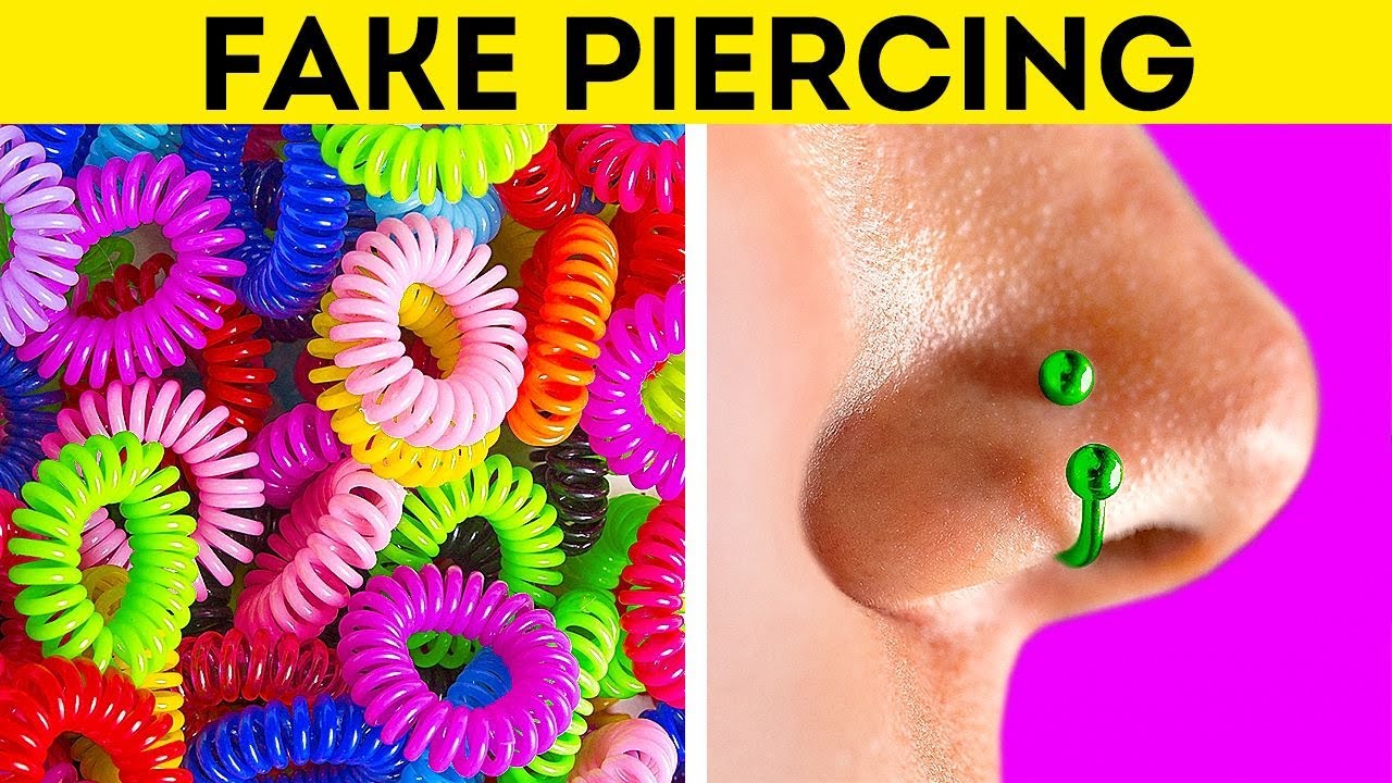 DIY FAKE PIERCINGS || CRAZY BUT FUNNY DIY IDEAS AND HACKS