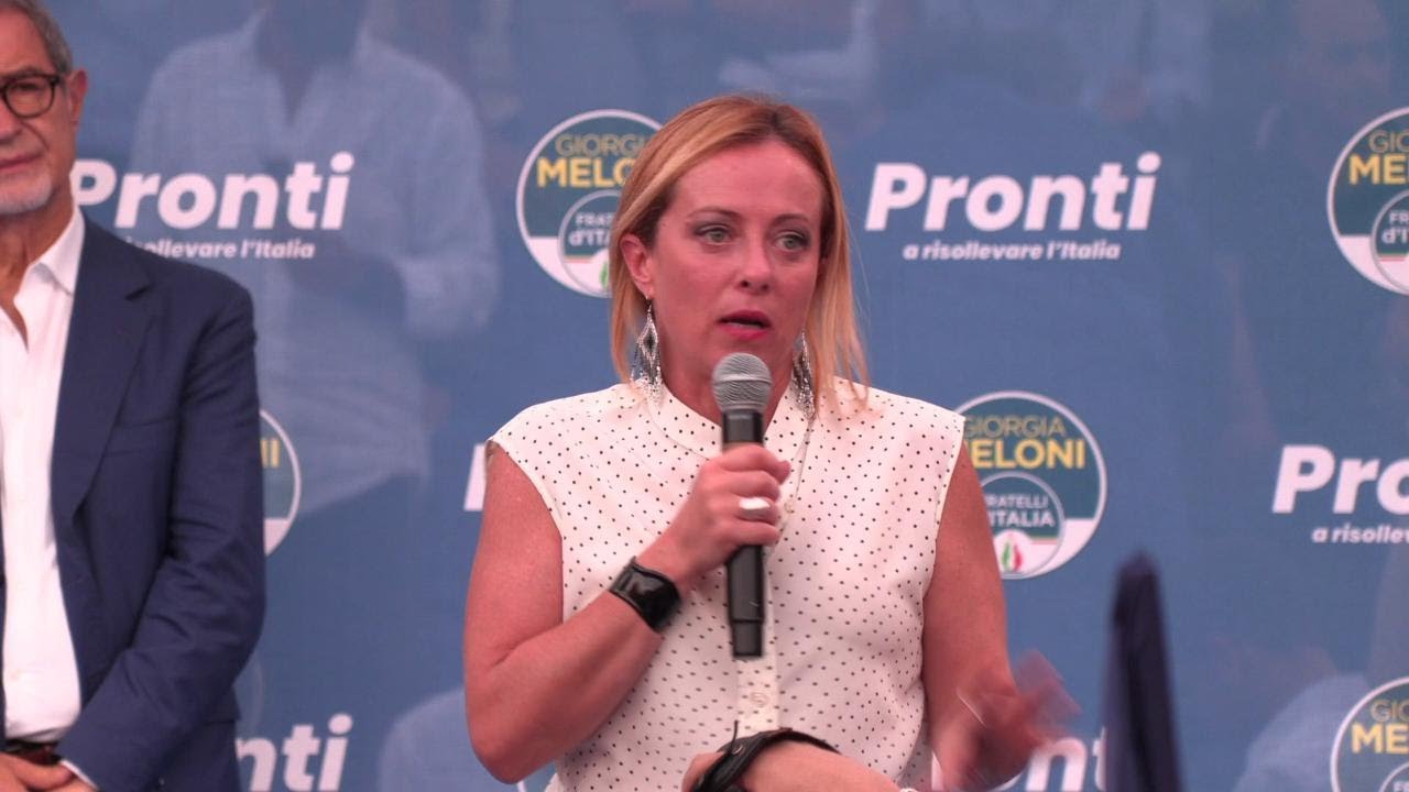 Elezioni, Meloni a Catania: "Blocco navale e accordo con autorità libiche"