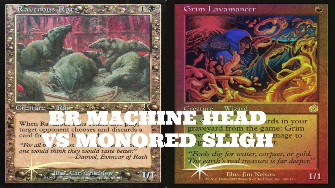 MTG PREMODERN Best of 5: BR RACK (Machine Head) vs MONORED SLIGH