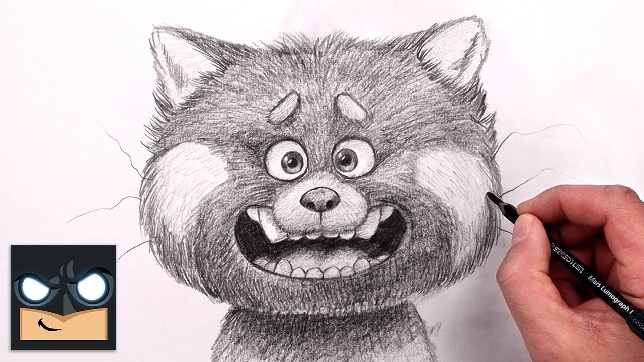 How To Draw Red Panda | Turning Red Sketch Art Lesson (Step by Step)