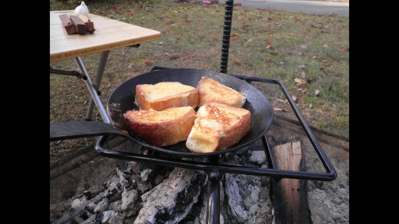 本日のソロキャンプ　フレンチトースト