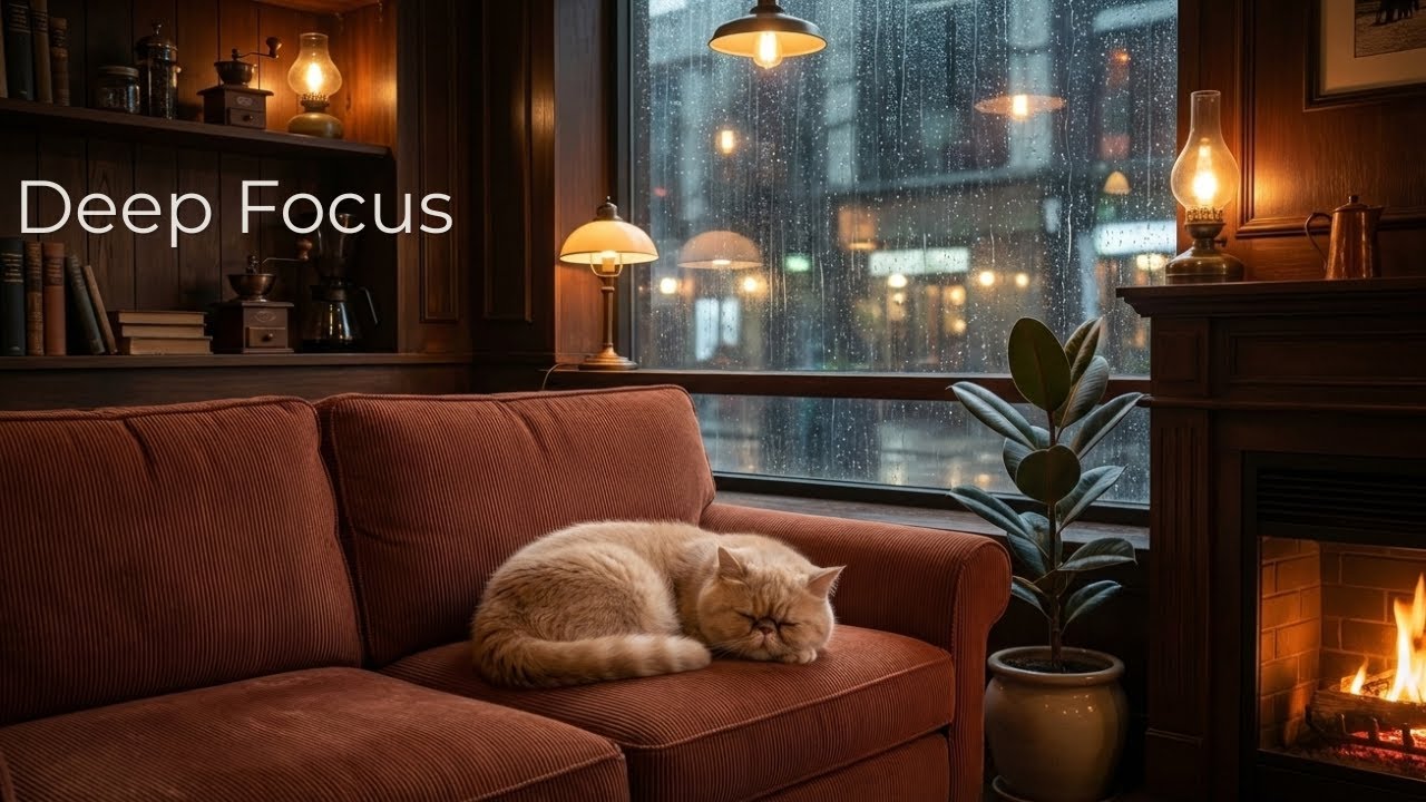 Rainy Cafe Deep Focus ☔️81 Minutes of Minimal Bossa Nova Jazz for Work & Study