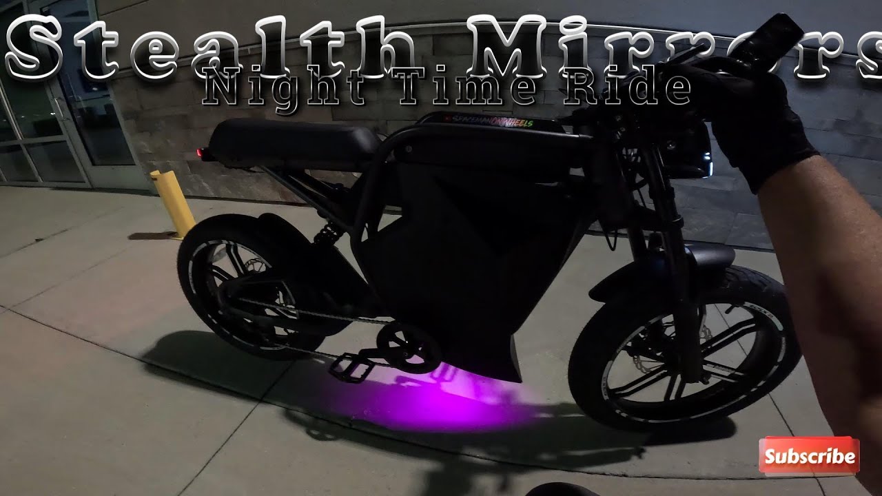 Stealth mirrors upgrade Night time Riding Revv1 Ride1up e-bike 4k