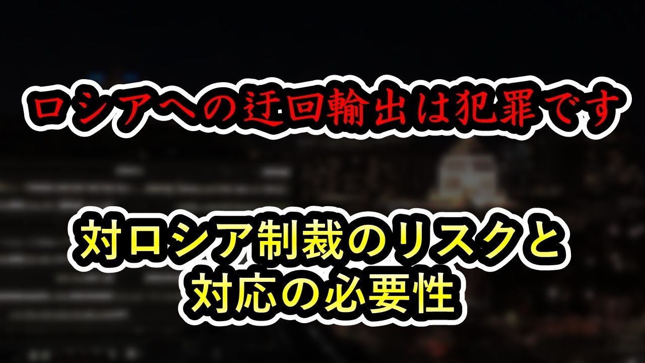 対ロシア制裁のリスクと対応の必要性