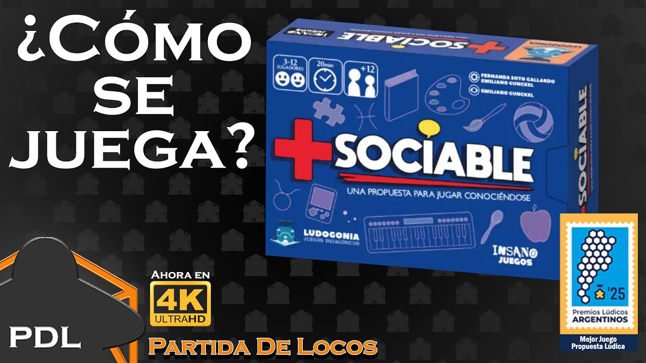 +Sociable ¿cómo se juega? (4K) 2da Edición | Insano Juegos | Ganador Premios Lúdicos Argentinos 2025