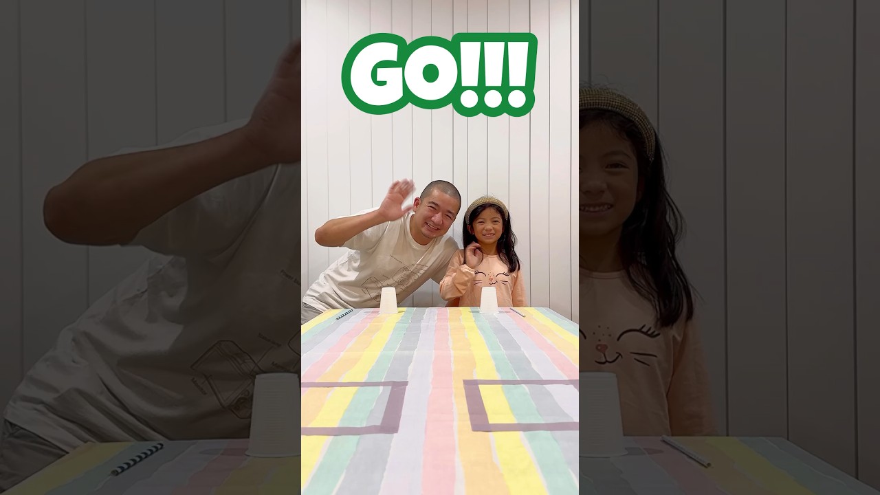 Sari #Shorts: Who will WIN? Blow the Cup Party Game for Kids  | Party Games for Kids
