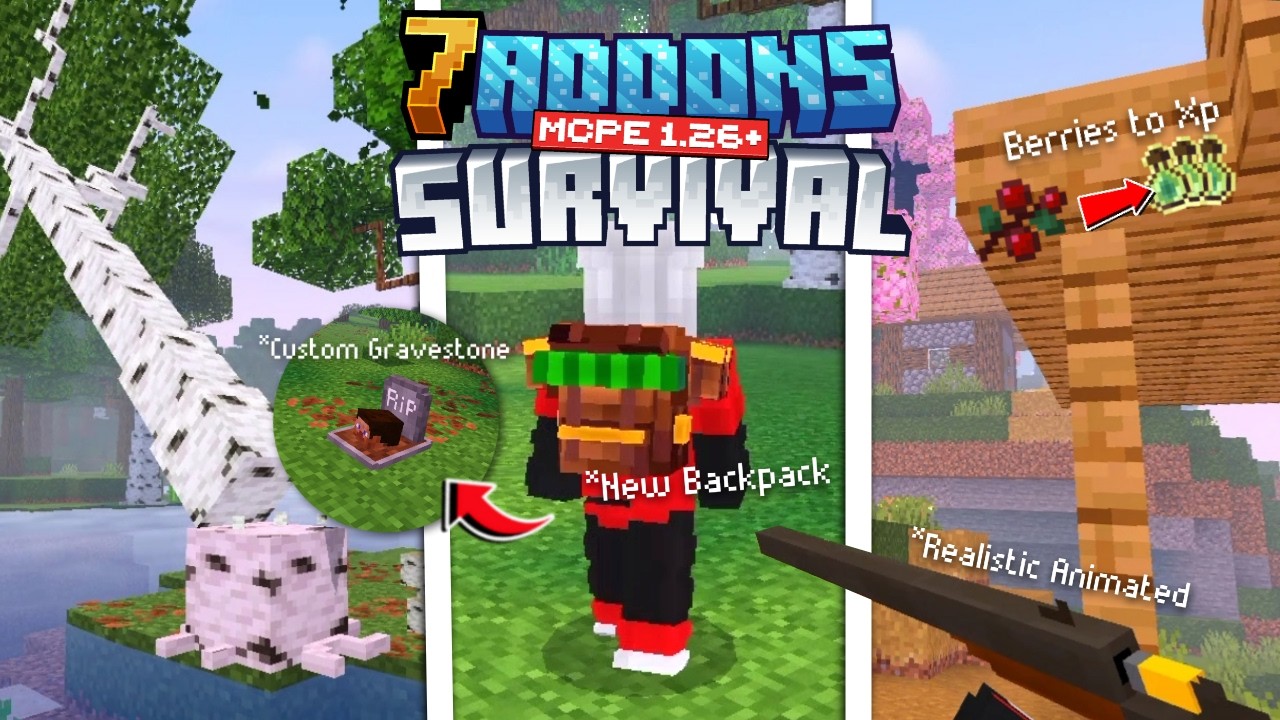 TOP 7 Addons / Modpack Terbaru & Cocok Untuk Survival Kalian di Mcpe 1.26+