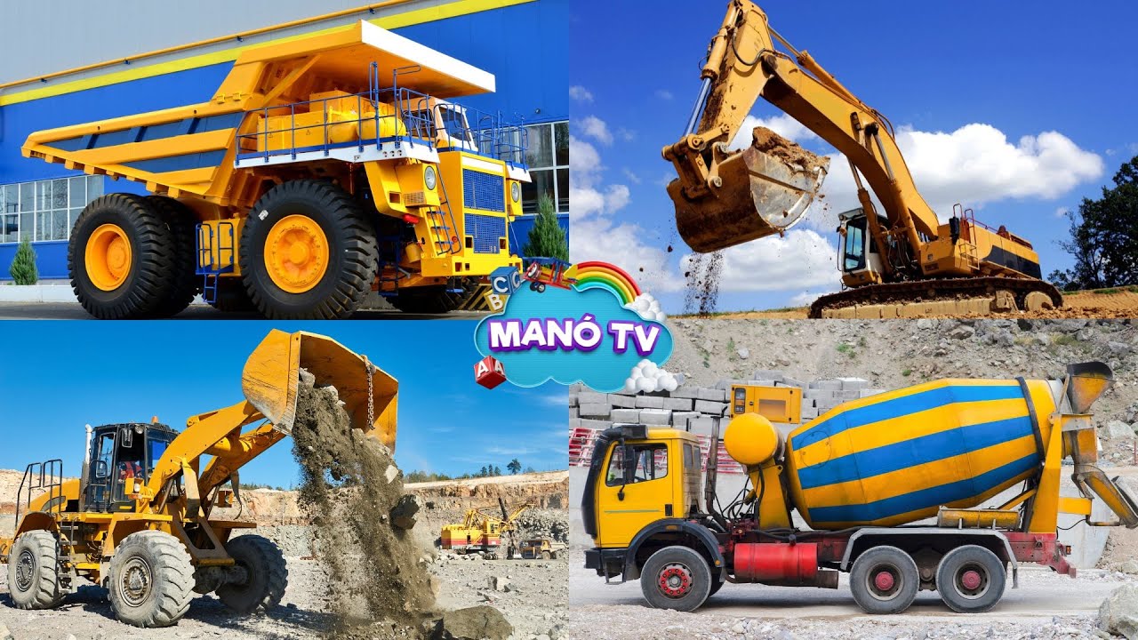 Munkagépek - munkagépek gyerekeknek. Fejlesztő videó gyerekeknek a munkagépekről. #truck  #excavator