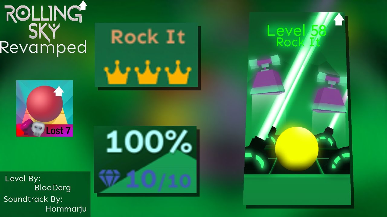 Rolling Sky Revamped - Level 58 Rock It (OFFICIAL FANMADE)