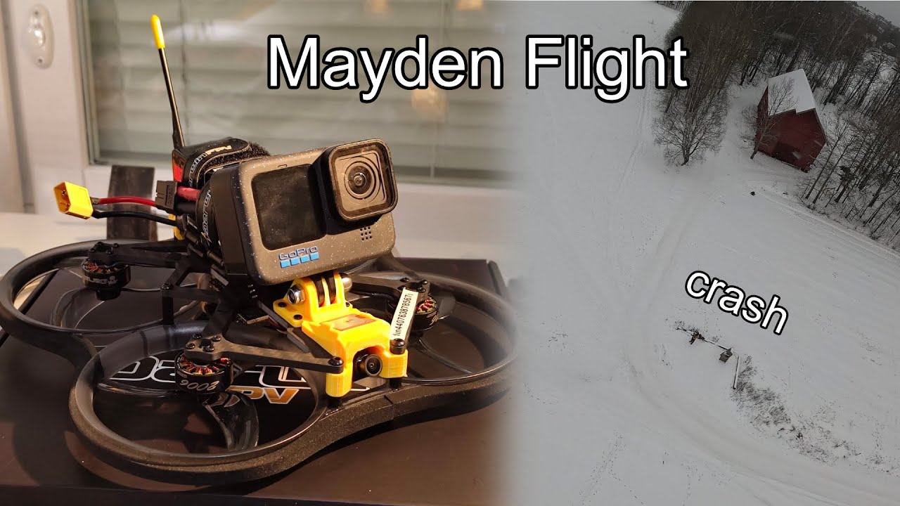 Mayden flight with the Darwinfpv Cineape35 (Big Crash)