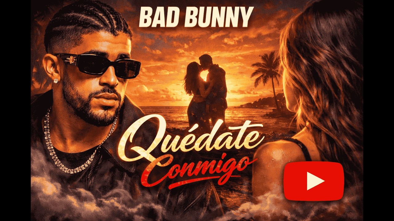 Bad Bunny - Quédate Conmigo (Video Oficial De La Letra)