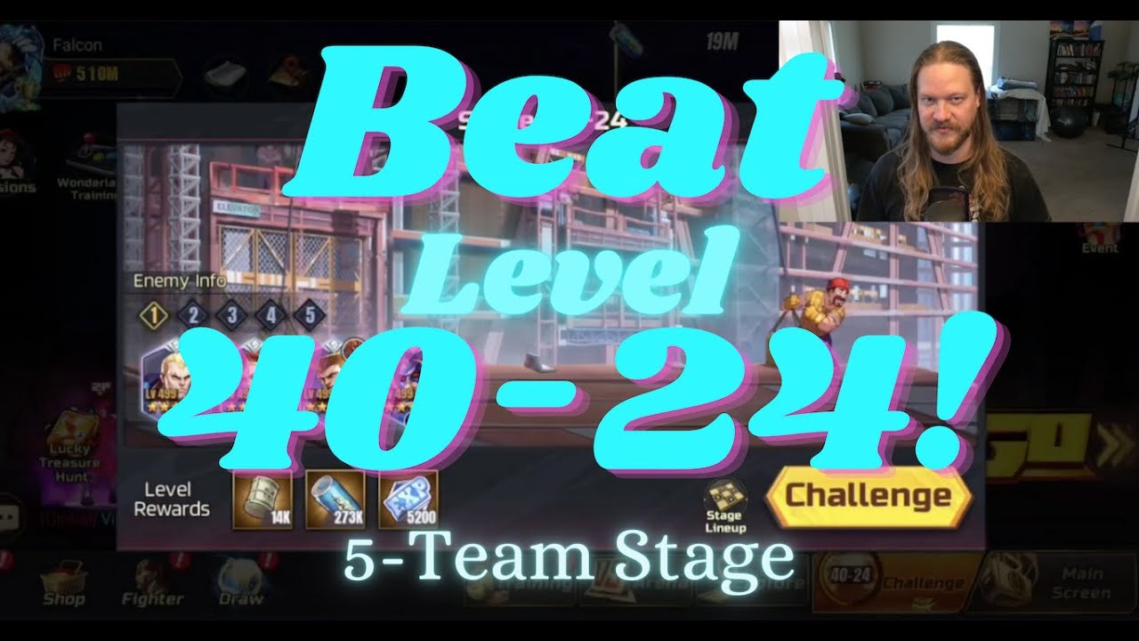 Street Fighter Duel - How to Beat Level 40-24 (First 5-Team Stage!)