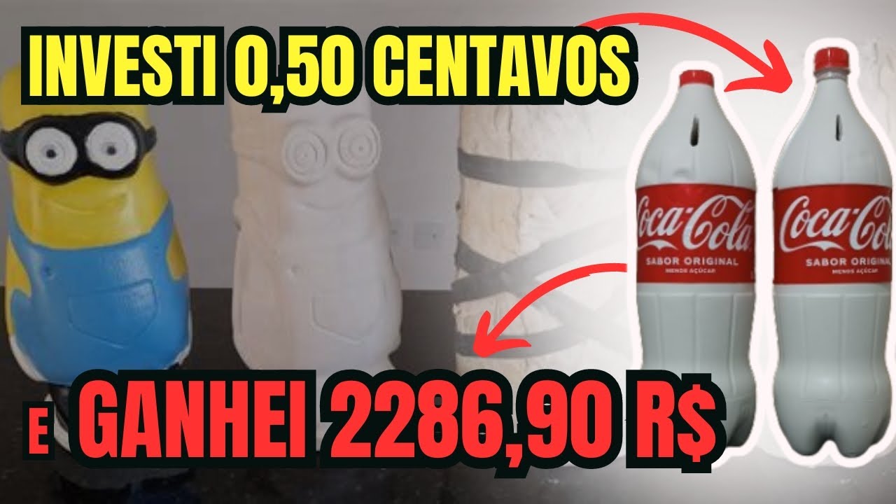 FAÇA Cofres de Gesso Com GARRAFA PET e ganhe cerca de 2 mil Reais (Veja o passo a passo Completo)