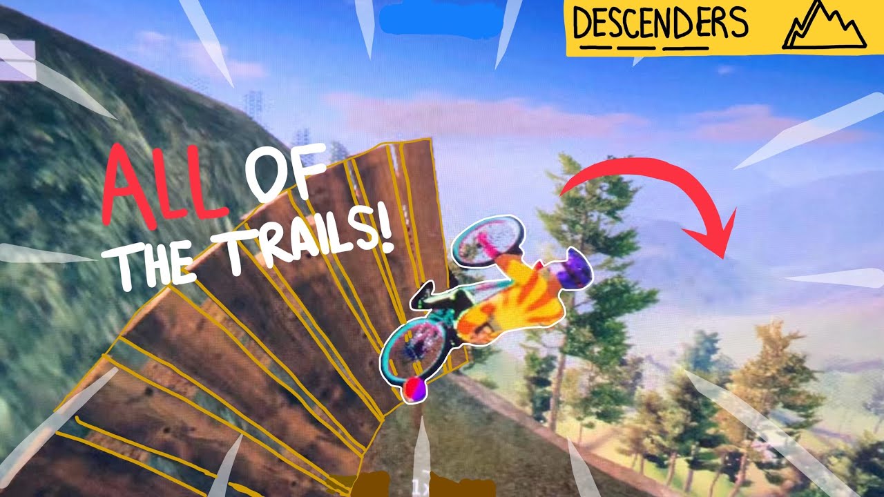 CRAZY, ICONIC AND MAGNIFICENT PLAYING THE MAP CALLED: Mount Slop! *ALL OF THE TRAILS* / Descenders 