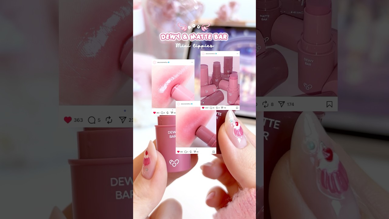 Dewy or matte?💕#shorts #kbeauty #aou #makeup #lippies #koreanmakeup #pinkmakeup #lipgloss #katseye