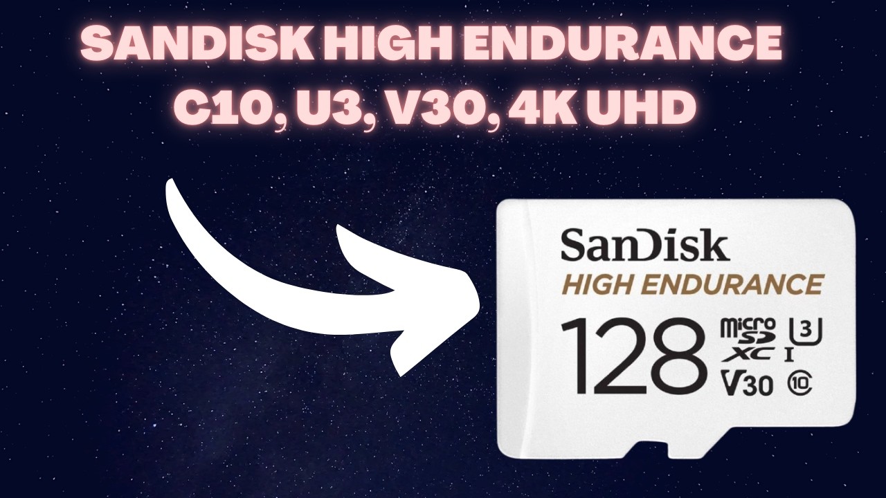 Cartão de memória para cameras de segurança Sandisk High endurance C10, U3, V30, 4K UHD