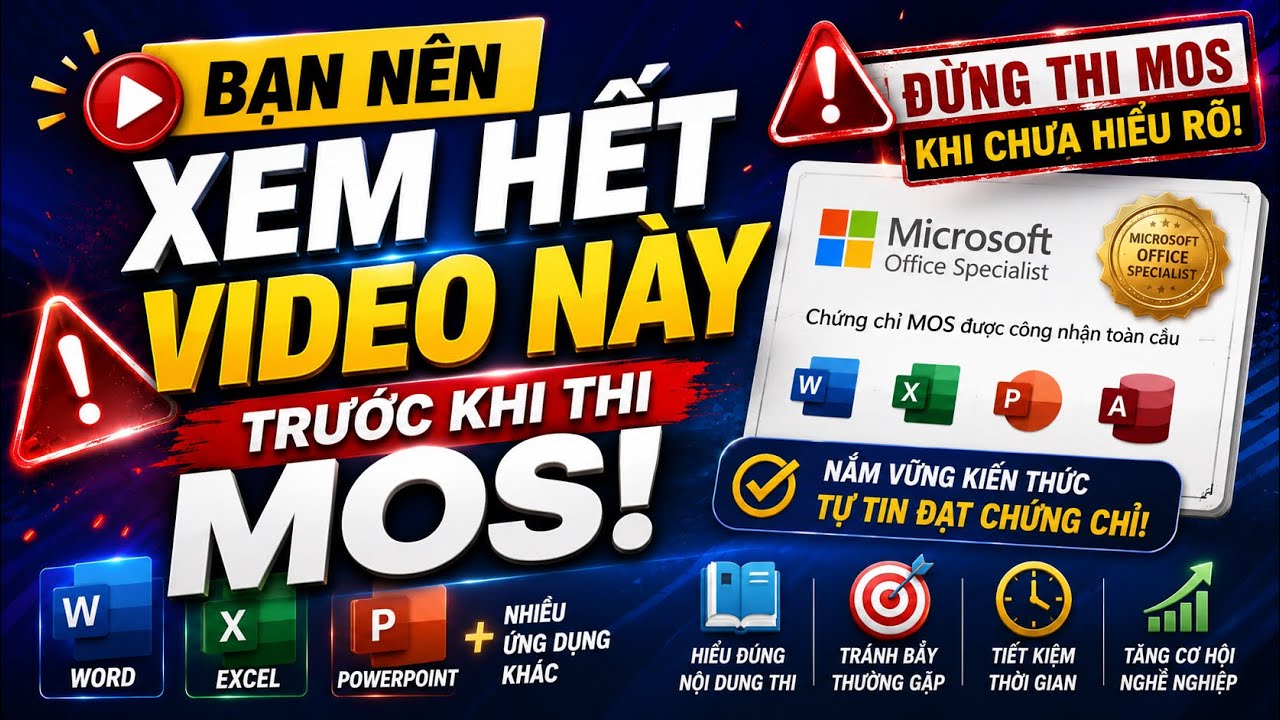 Nên học MOS ở đâu và đăng ký thi như thế nào ??? 
