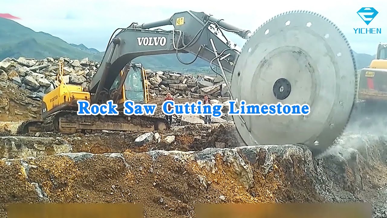 Rock Saw Cutting Limestone