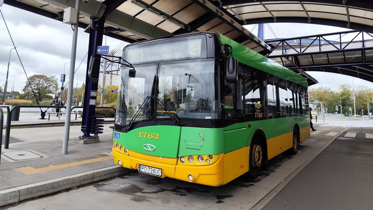 MPK Poznań | Linia 181 | Solaris Urbino 8,6 III Alpino #1763 | Kierunek Krzywoustego