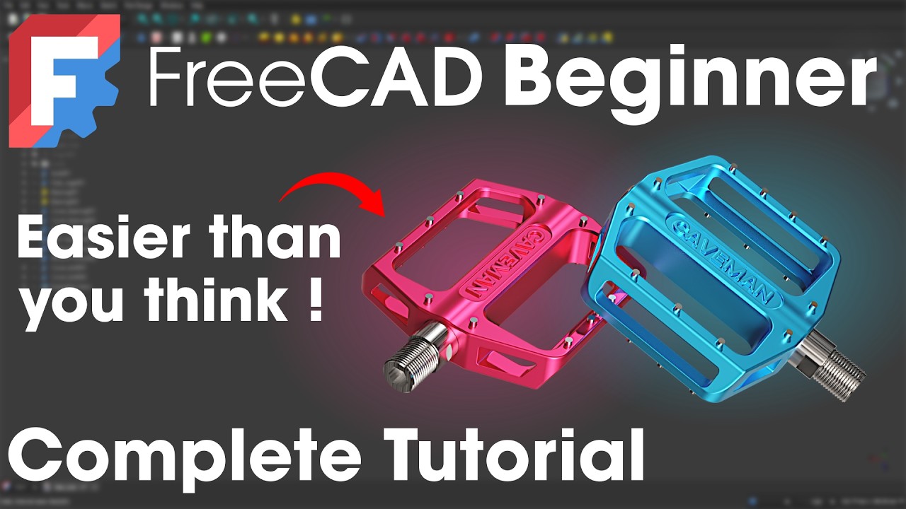 FreeCAD — Полное руководство для начинающих — Велосипедные педали