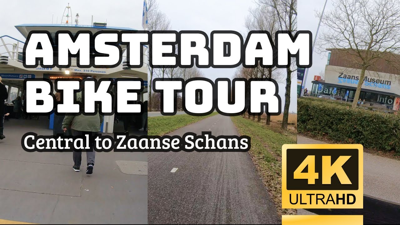 Amsterdam Central To Zaanse Schans By Bike in 4k (UHD). #amsterdam #bikeride #netherlands #4kvideo