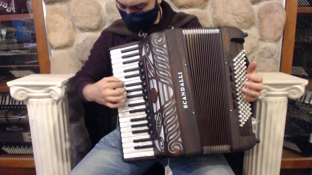 SCANTIER37ZW - Ziricote Wood Scandalli Tierra Piano Accordion LMMM 37 96 $5999