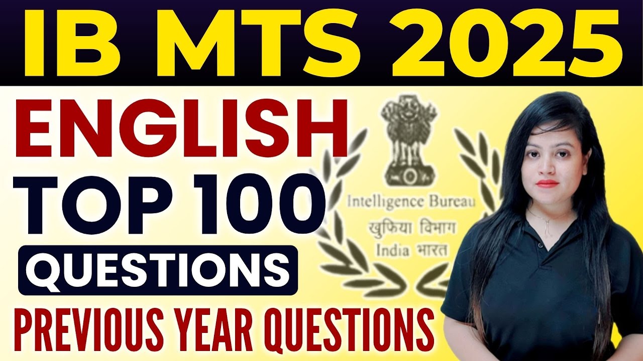 IB MTS New Vacancy 2025 | IB MTS English Classes 2025 | IB MTS English By Arti Mam | IB MTS PYQ #1