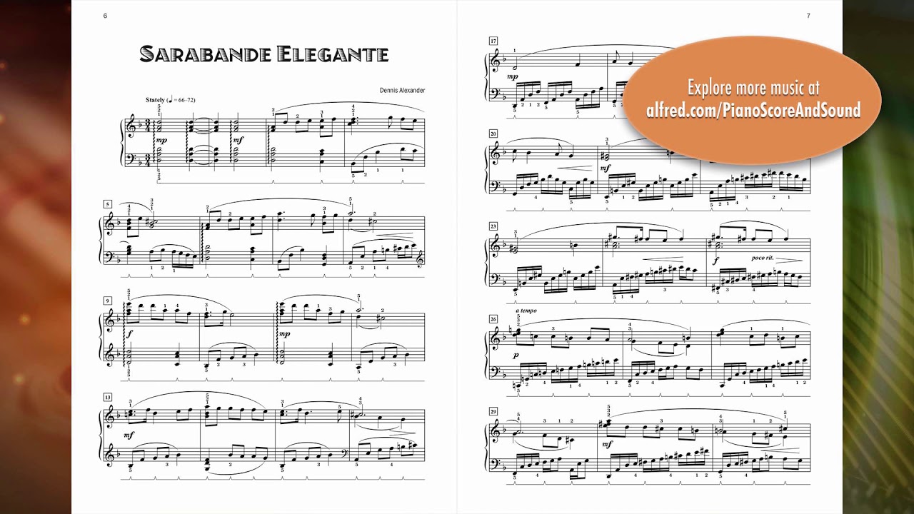 Sarabande Elegante, by Dennis Alexander - Score & Sound
